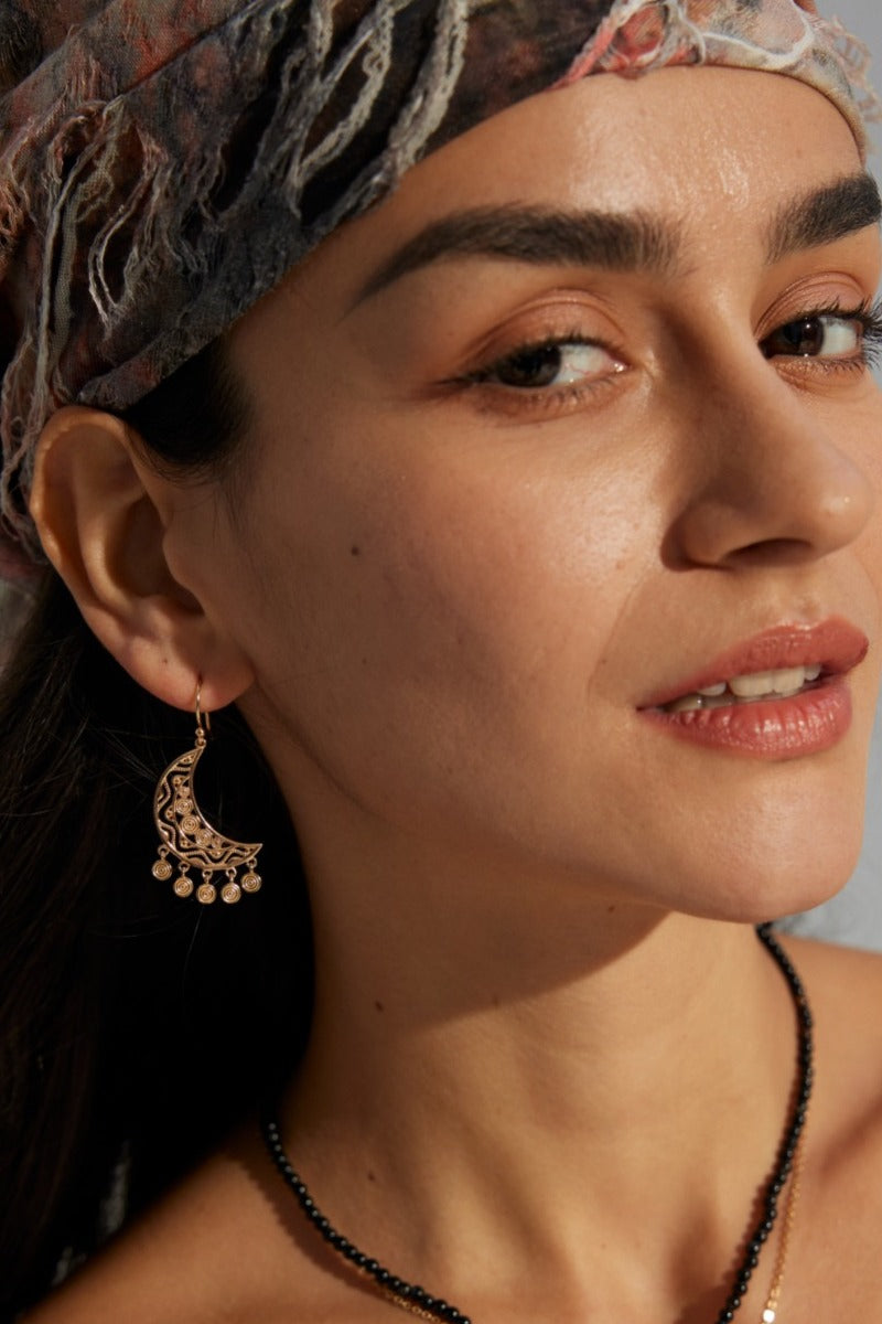 Gold-Earrings-Retro-Crescent-Ethnic-Style