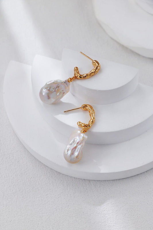 925-Silver-Earrings-Vintage-Baroque-Pearls