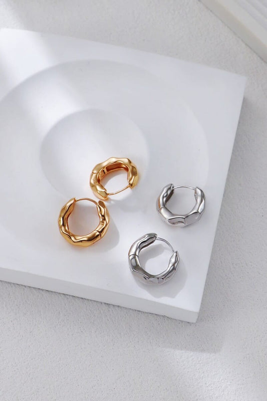 925-Silver-Hammered-Gold-Hoop-Earrings