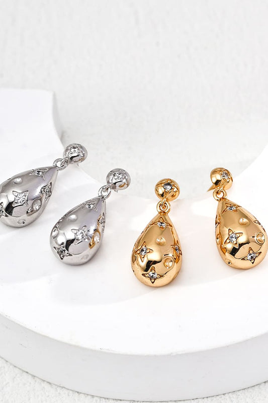 925-Silver-Teardrop-Pendant-Minimalist-Earrings
