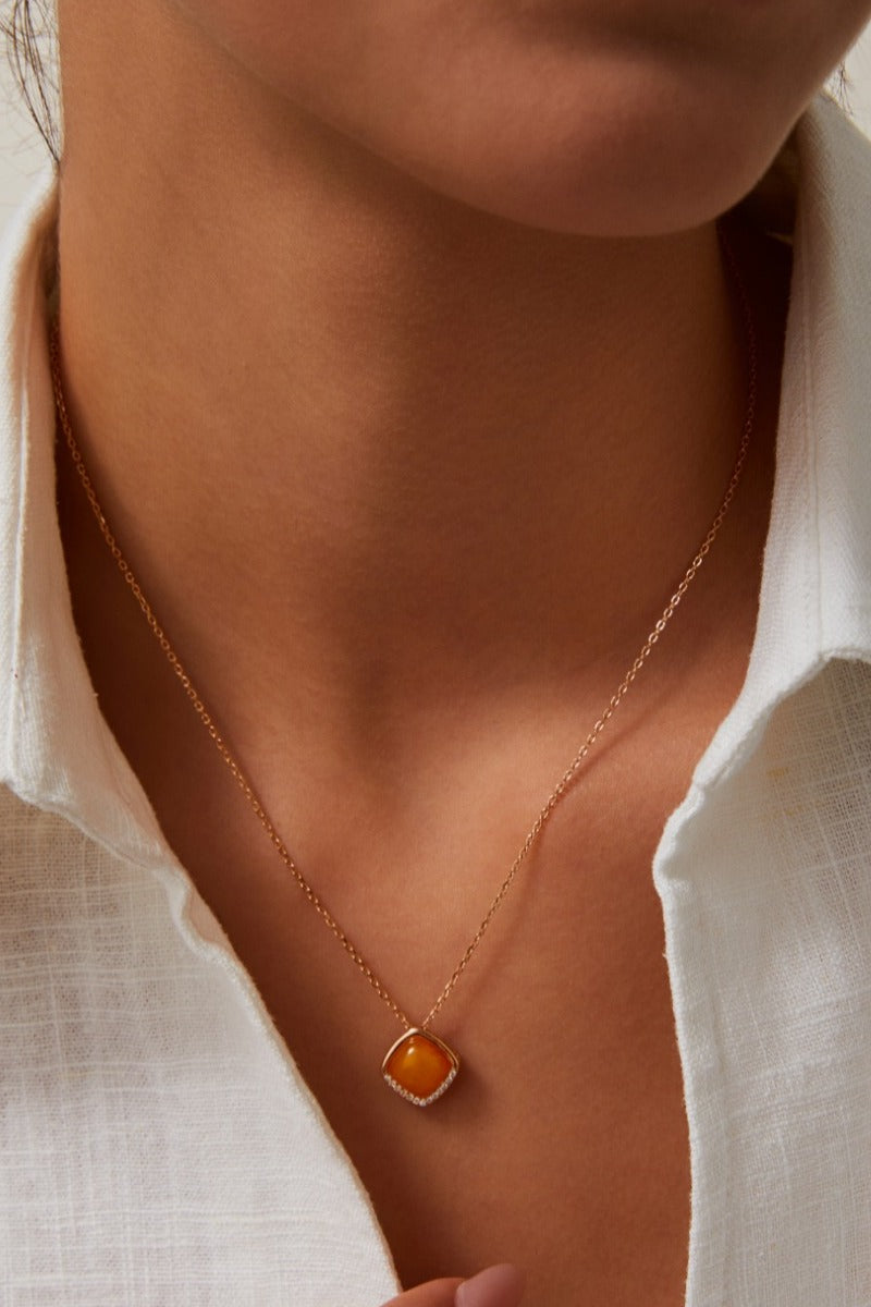 Geometric-Necklace-Amber-Zirconia-Jewelry