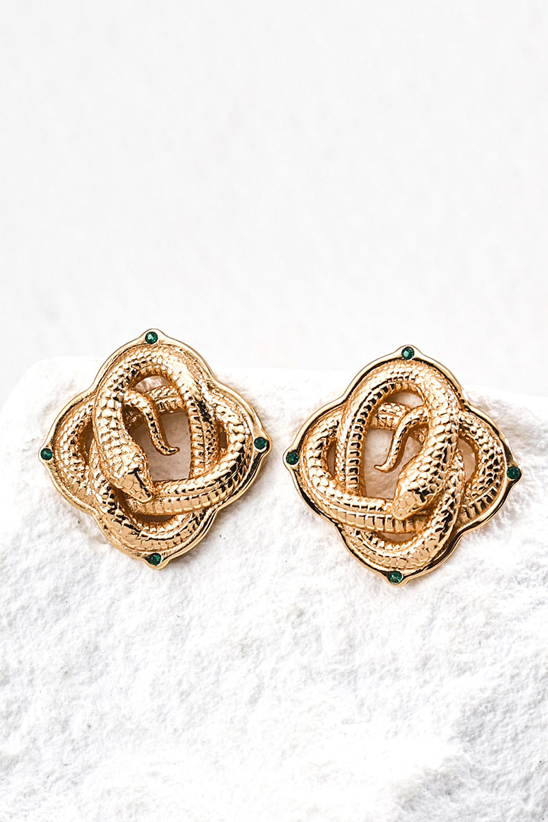 Luxury-Gold-Plated-Earrings-Serpentine-Design