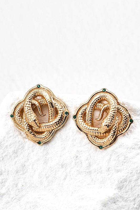 Luxury-Gold-Plated-Earrings-Serpentine-Design