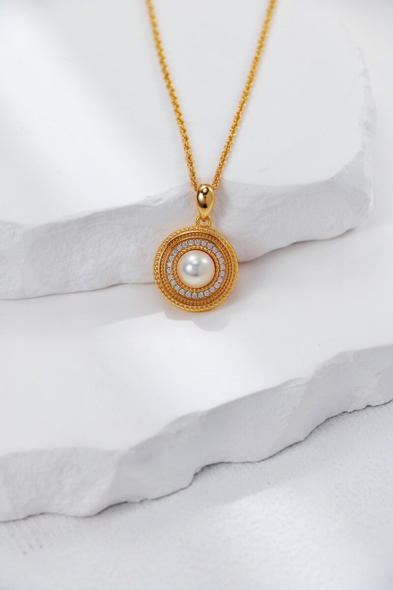Pearl-Earrings-Necklace-Gold