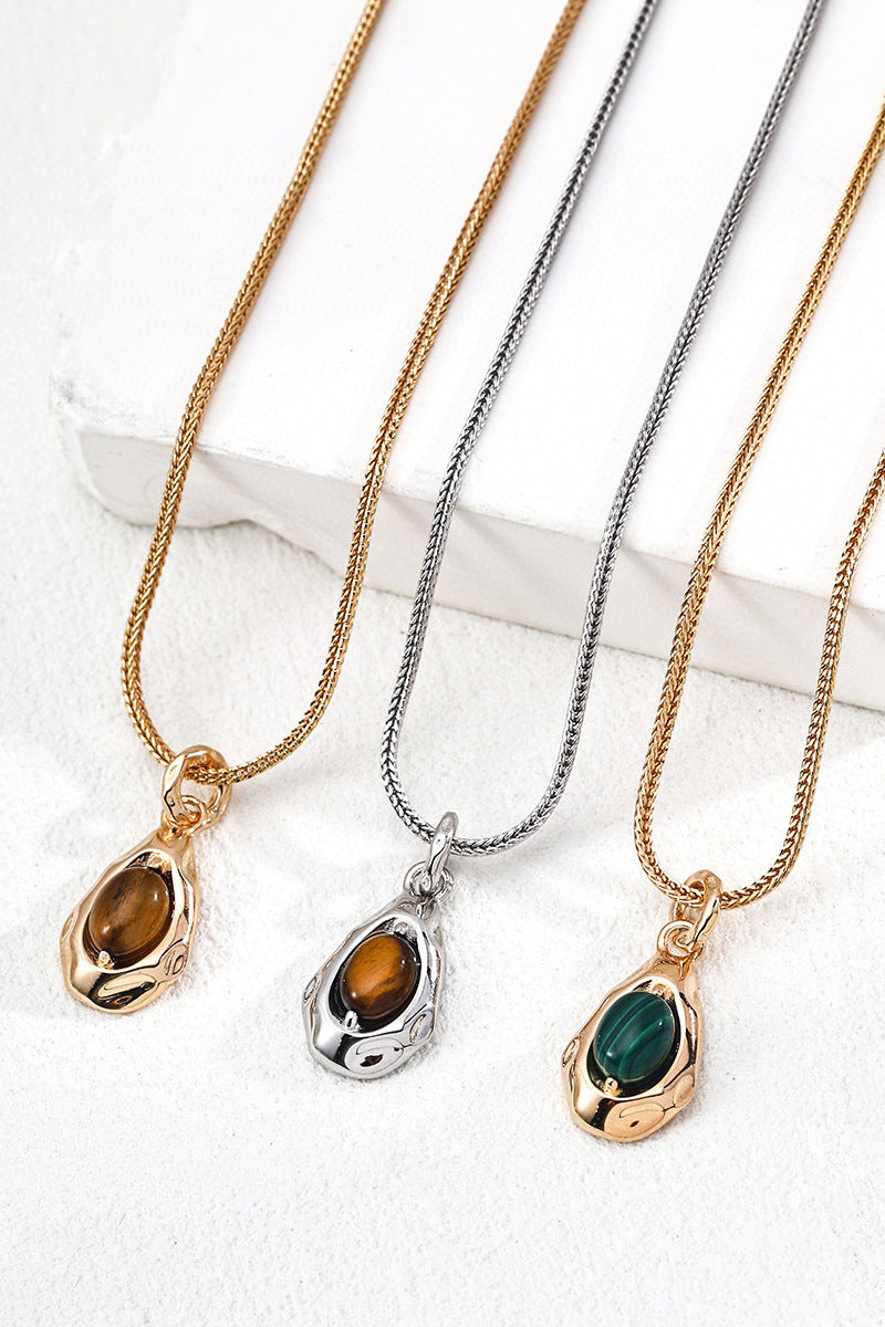 Pendant-Gemstone-Necklace-925-Silver-Minimalist