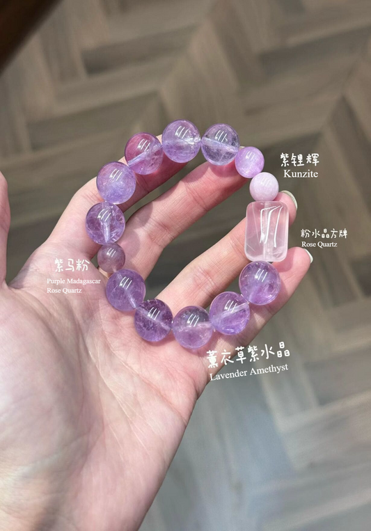 Purple-Natural-Crystal-Glass-Bead-Bracelet