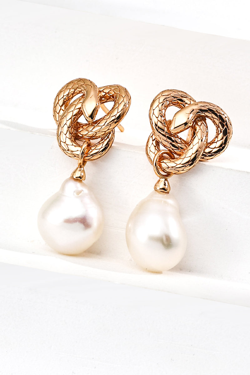 Serpent-Pearl-Drop-Earrings-Baroque-Dangle