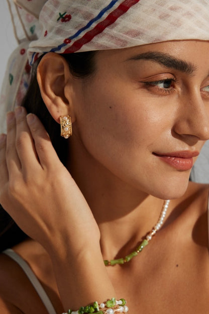 Shell-Earrings-SemiCircular-Studs
