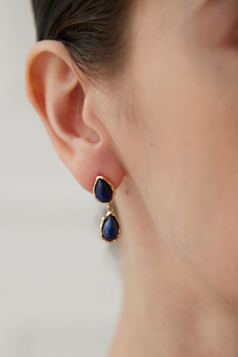 Silver-Lapis-Lazuli-Gold-Plated-Earrings