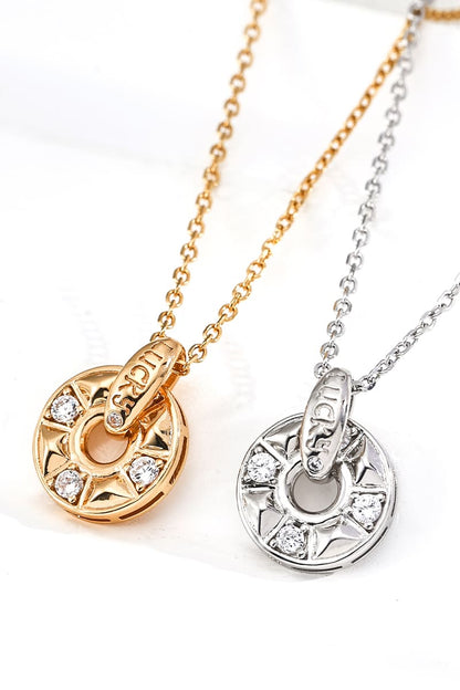 Silver-Locket-Necklace-Zircon-Lucky-Roulette-Zircon