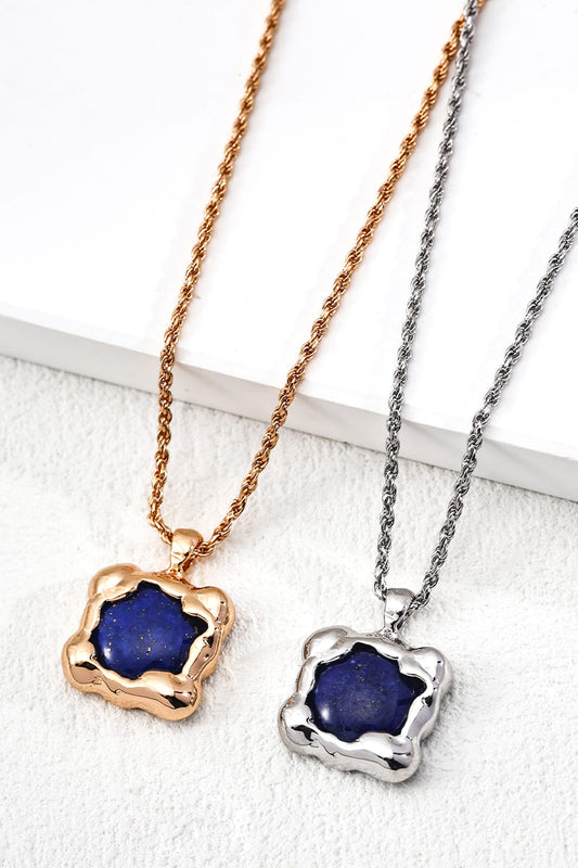 Square-Lapis-Lazuli-Pendant-Everyday-Necklace