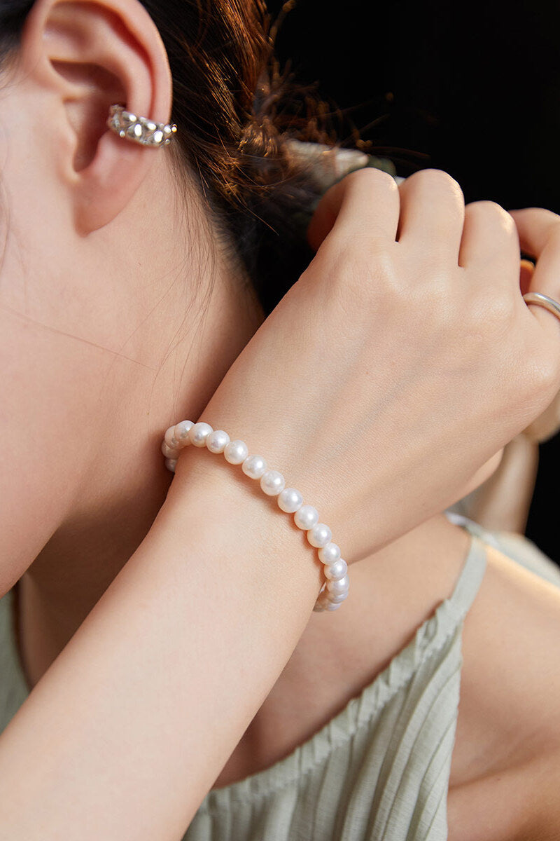 Women-Pearl-Silver-Bracelet